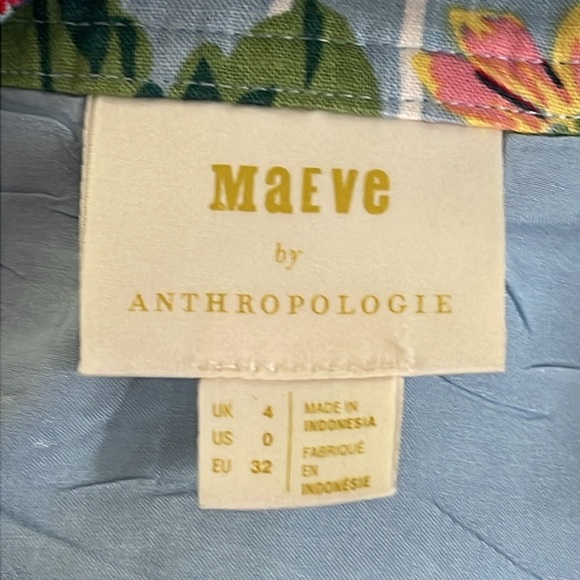 Maeve by Anthropologie Linen-Blend Floral Midi Skirt 0 Rodeo Maximalist - Picture 5 of 6